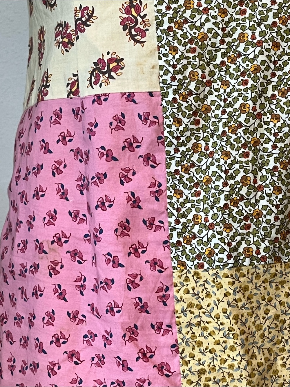 VTg Cynthia Rowley Dress Size 8 Patchwork 90s Y2K Cottage Cotton - Picture 10 of 12